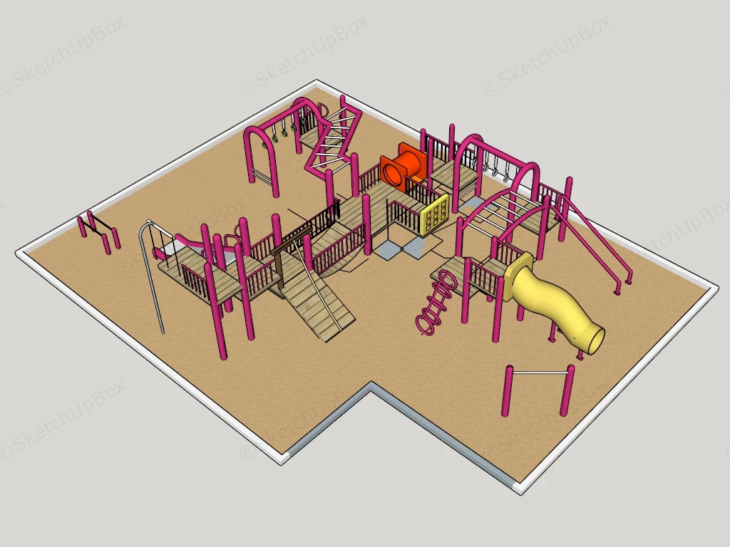 Outside Play Equipment sketchup model preview - SketchupBox