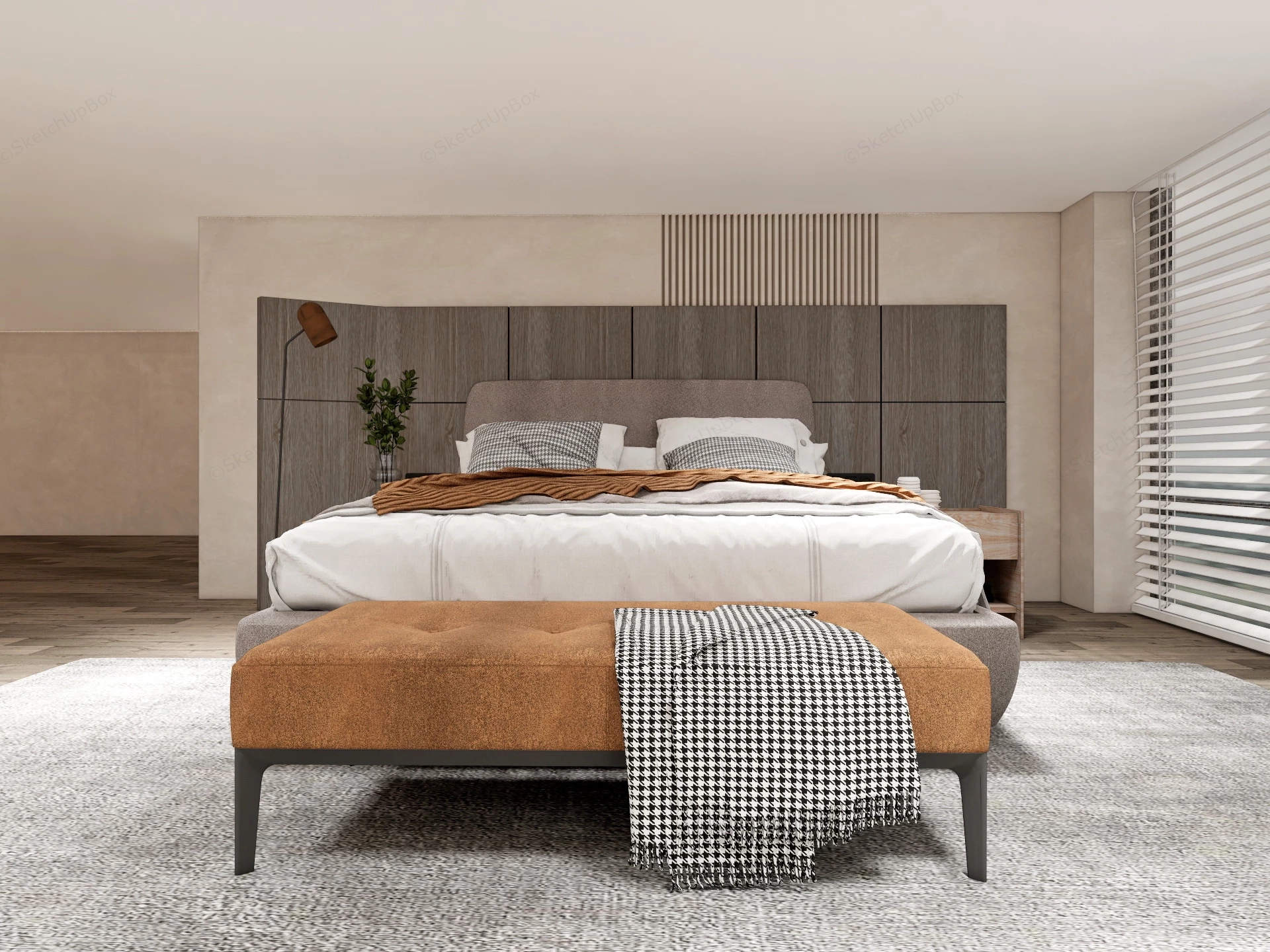 Master Bedroom Furniture sketchup model preview - SketchupBox