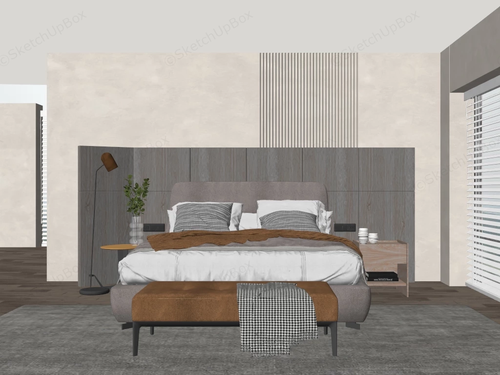 Master Bedroom Furniture sketchup model preview - SketchupBox