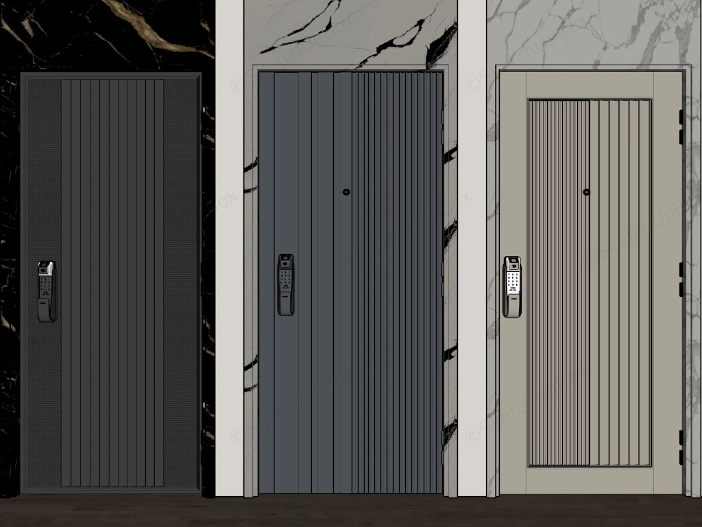 Exterior Security Doors sketchup model preview - SketchupBox