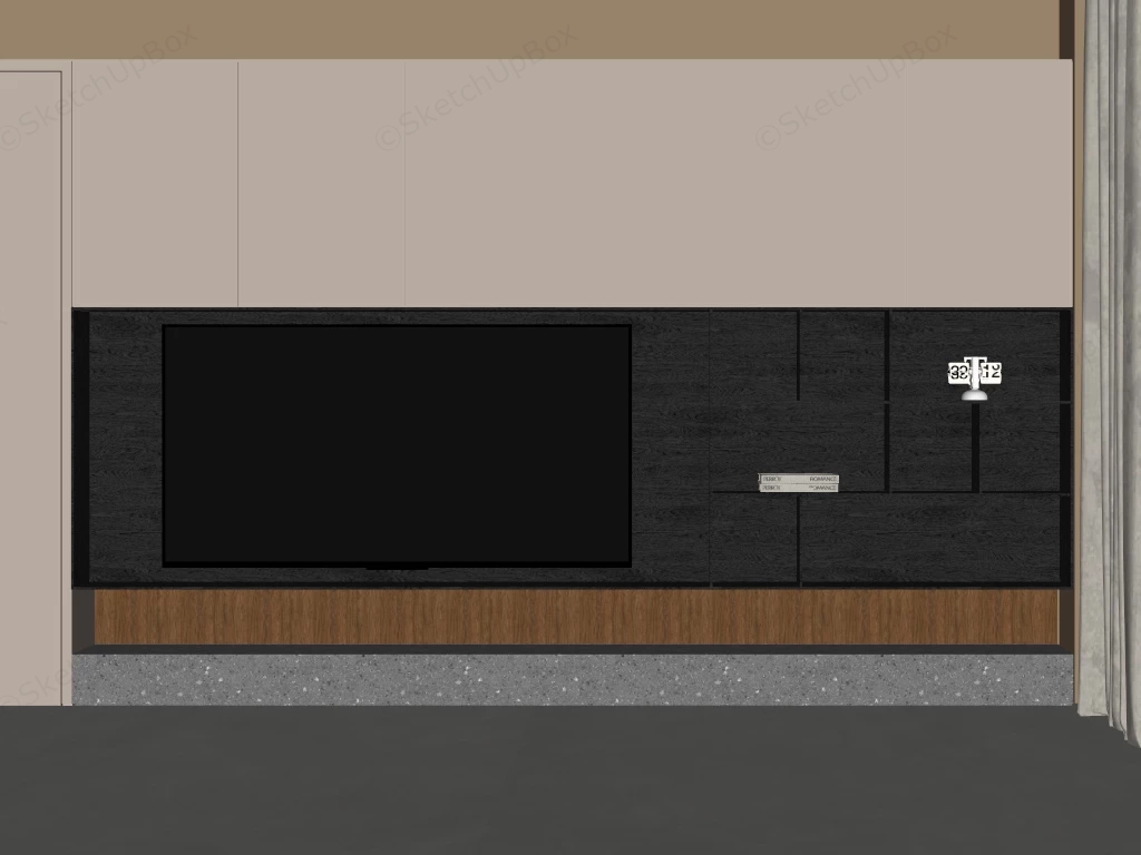 Living Room TV Accent Wall sketchup model preview - SketchupBox