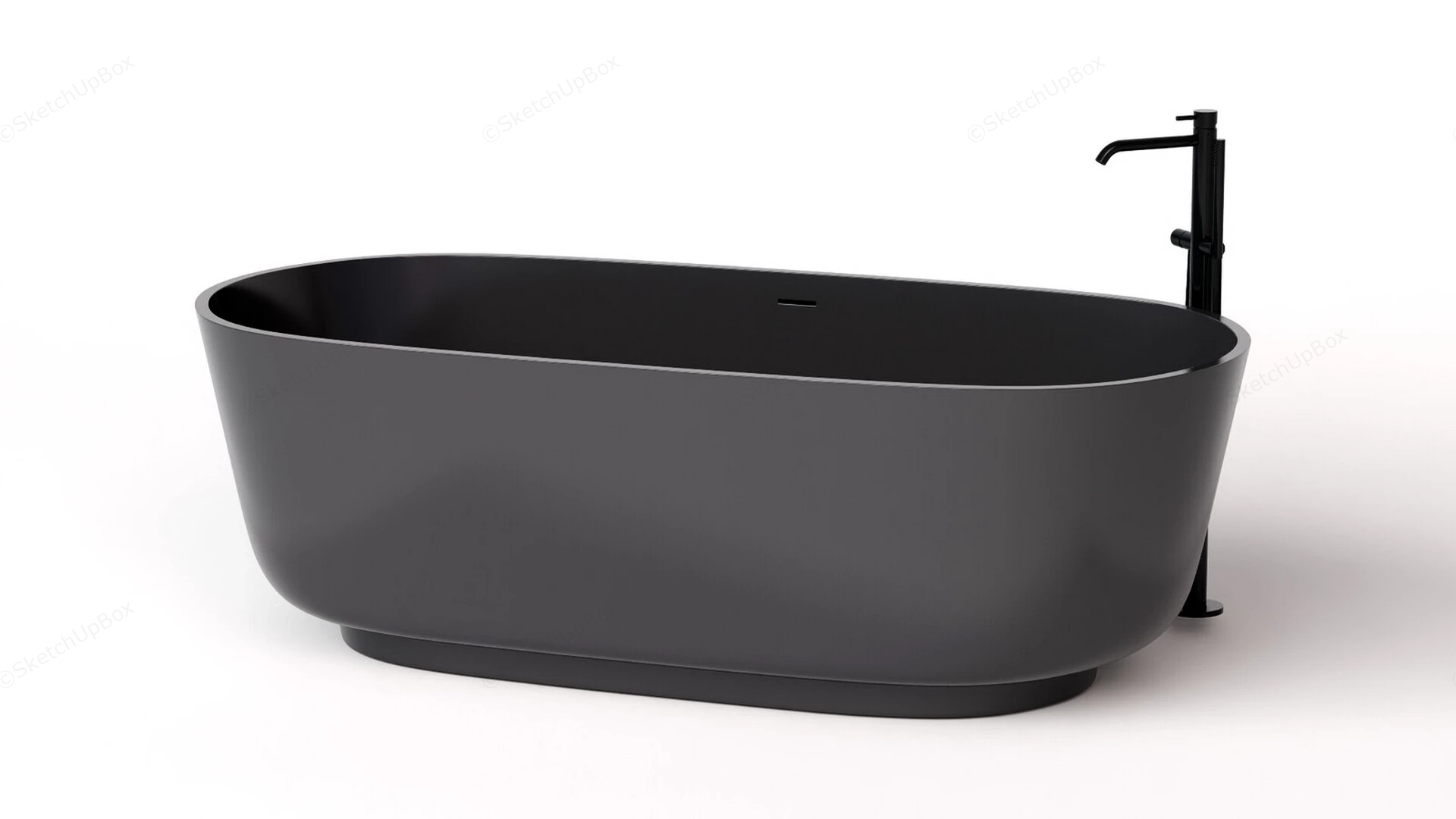 Gray Freestanding Tub sketchup model preview - SketchupBox