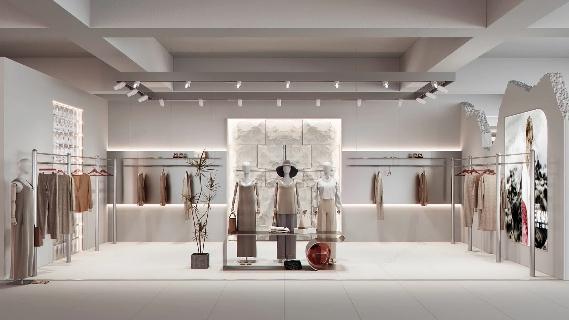 Clothing Shop Display Ideas sketchup model preview - SketchupBox