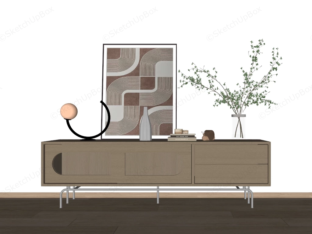 Low Level Sideboard sketchup model preview - SketchupBox