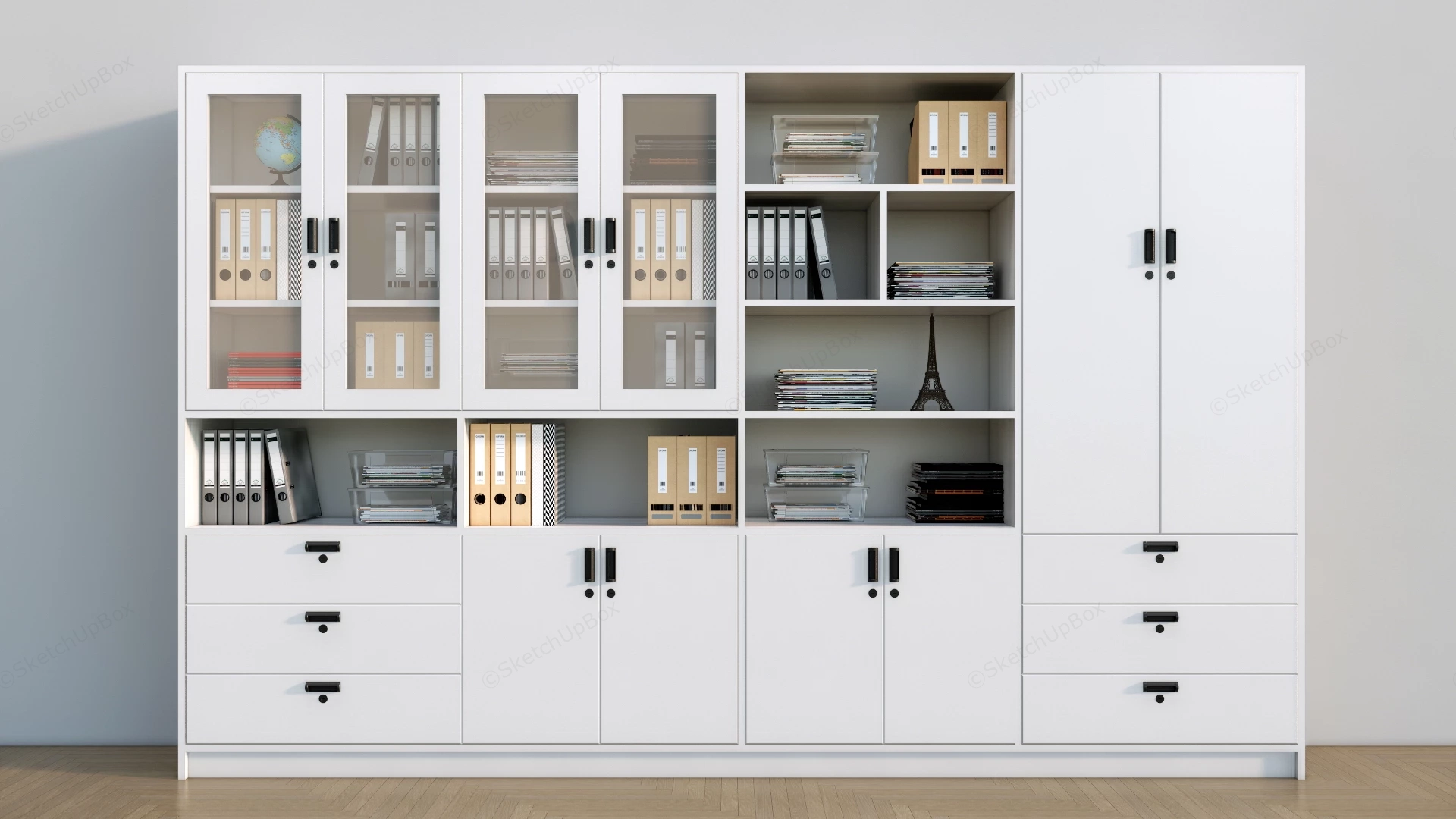 Big Office Filing Cabinet sketchup model preview - SketchupBox