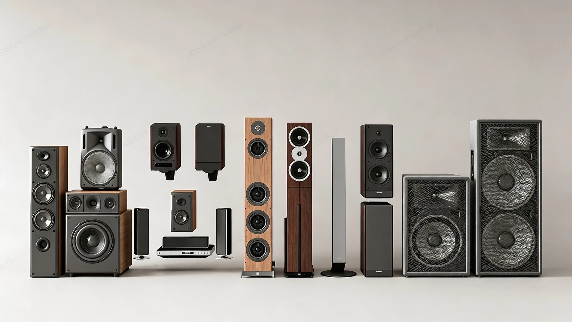 Home Stereo Speakers sketchup model preview - SketchupBox