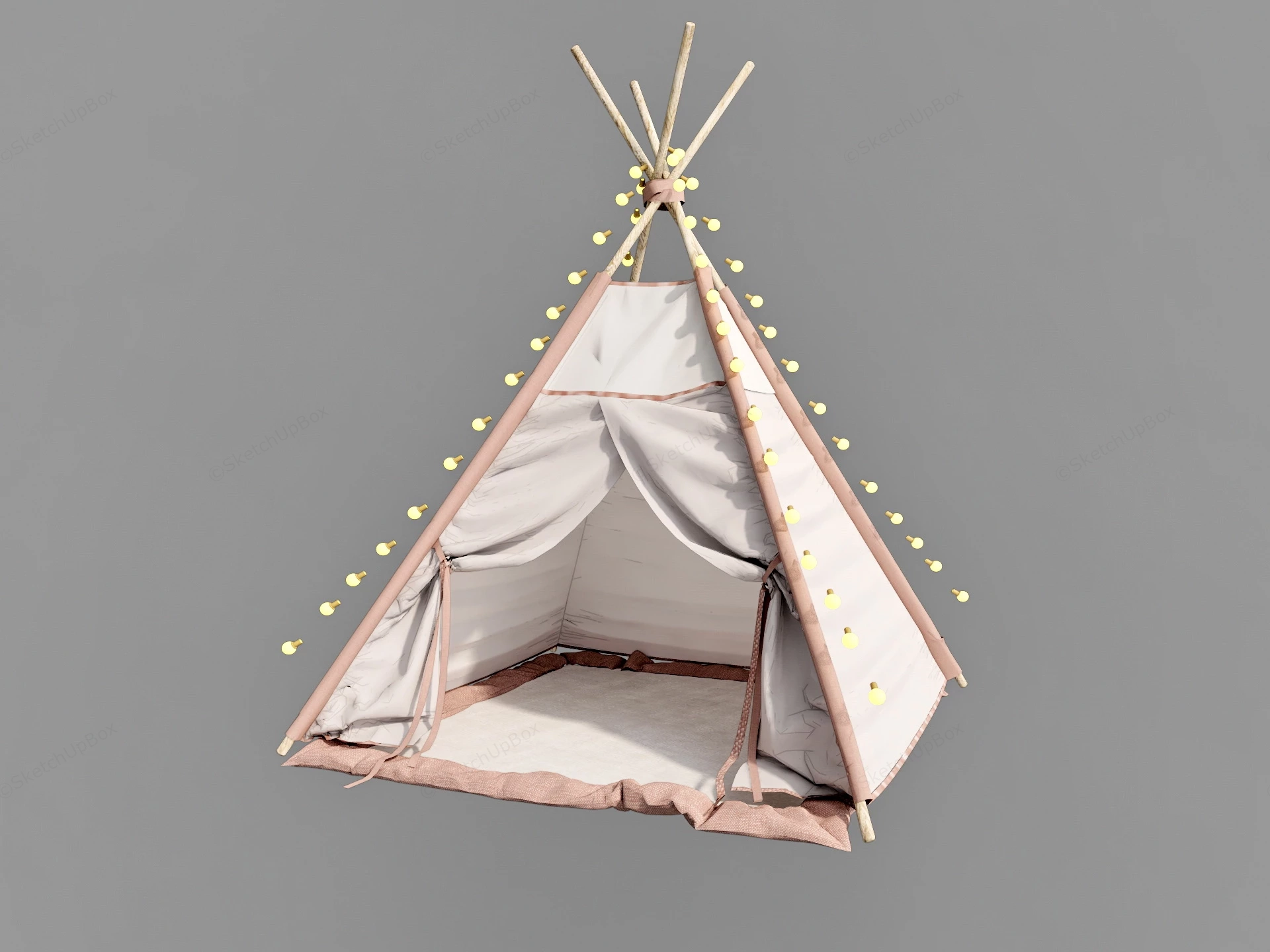 Kids Teepee Tent sketchup model preview - SketchupBox