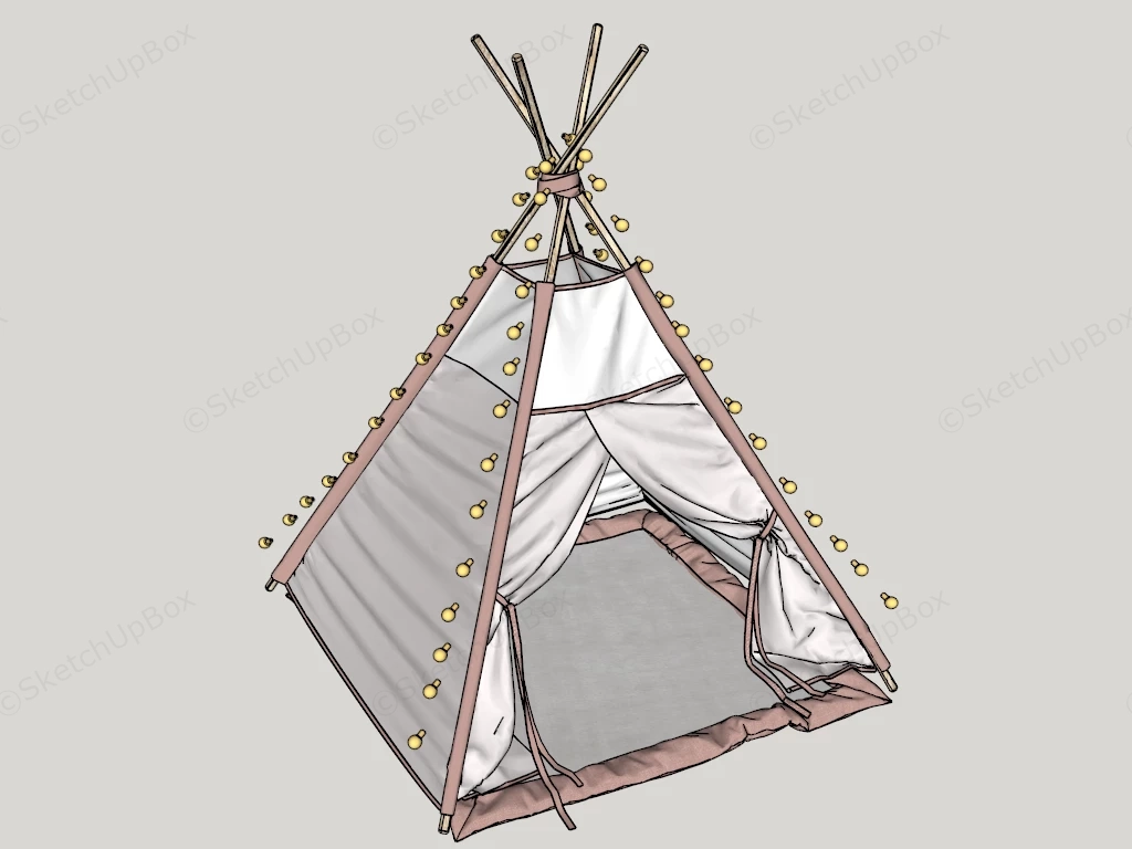 Kids Teepee Tent sketchup model preview - SketchupBox