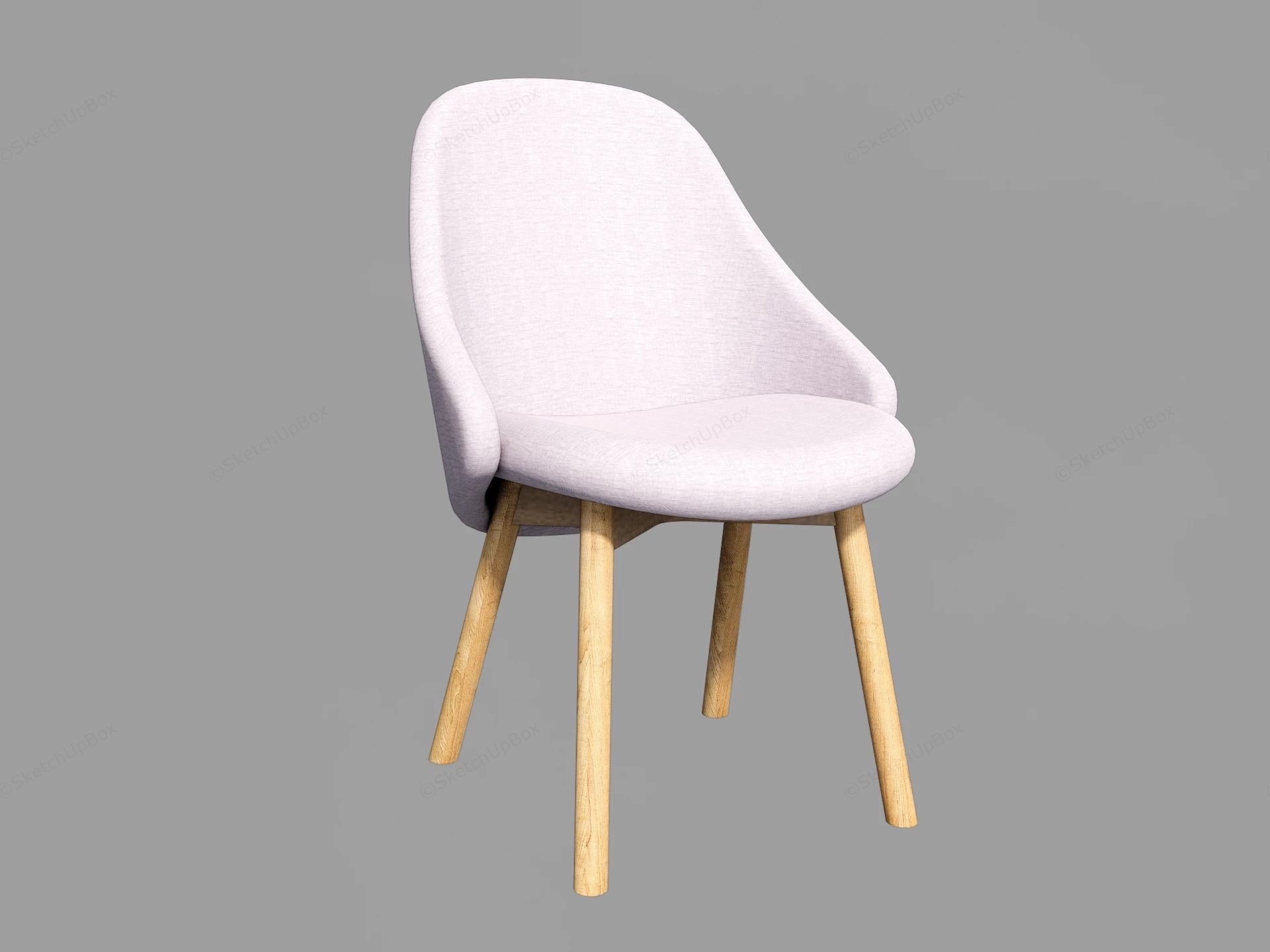 Upholstered Dining Chair sketchup model preview - SketchupBox