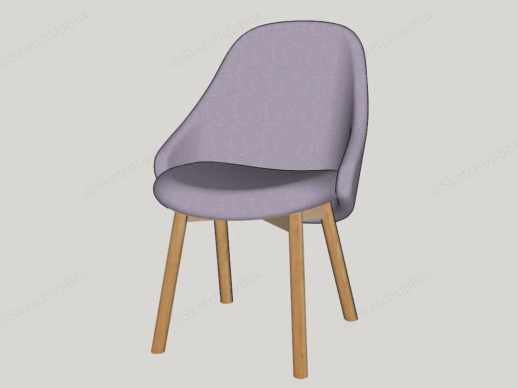 Upholstered Dining Chair sketchup model preview - SketchupBox