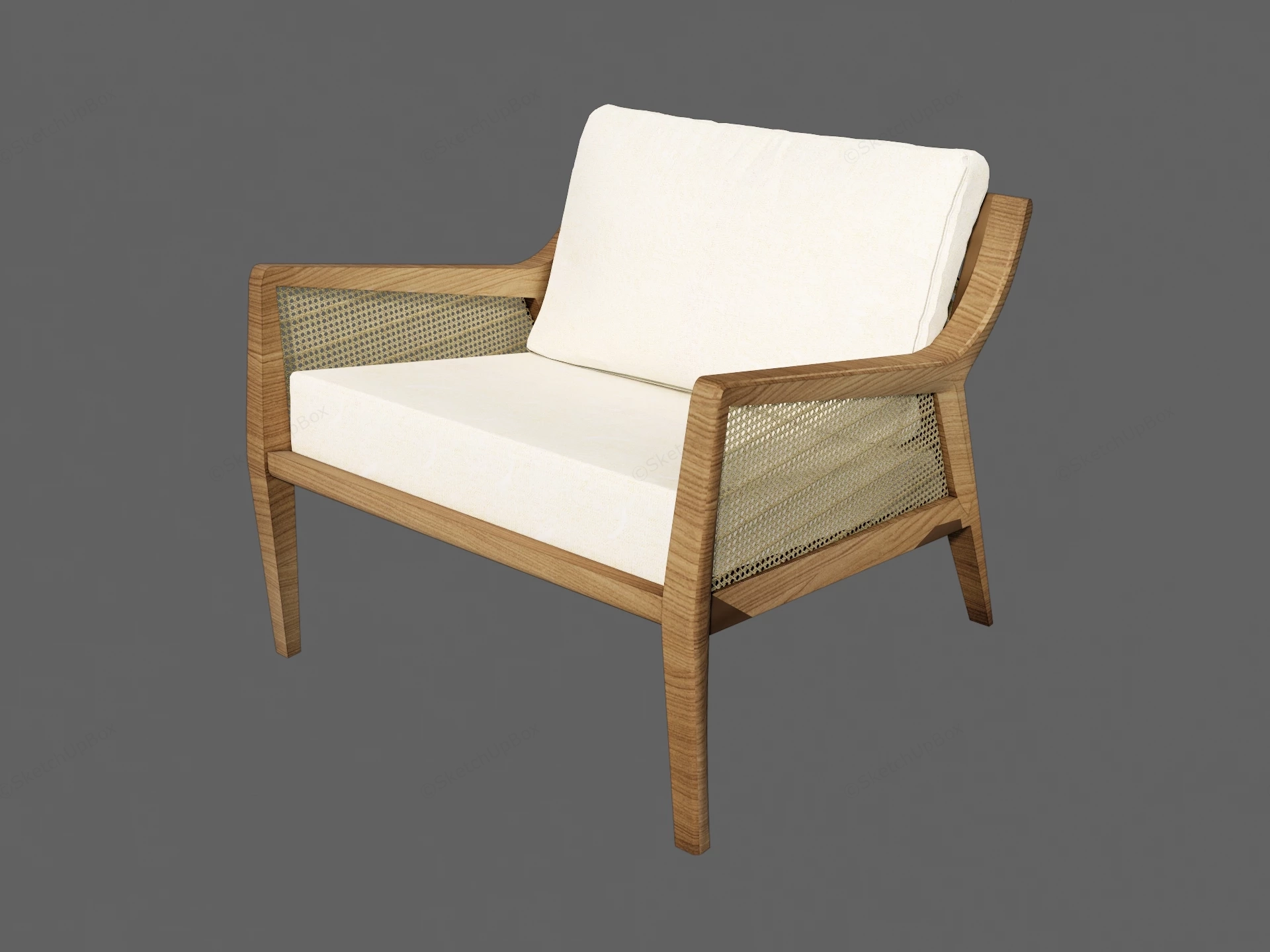 Accent Lounge Chair sketchup model preview - SketchupBox