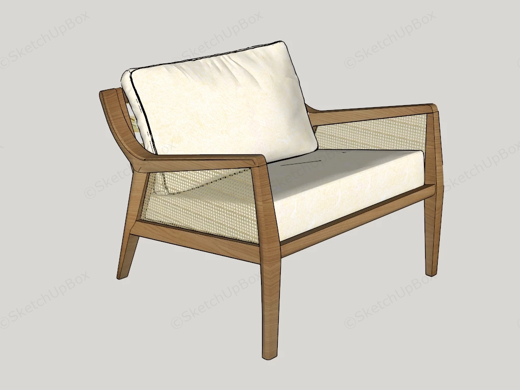 Accent Lounge Chair sketchup model preview - SketchupBox