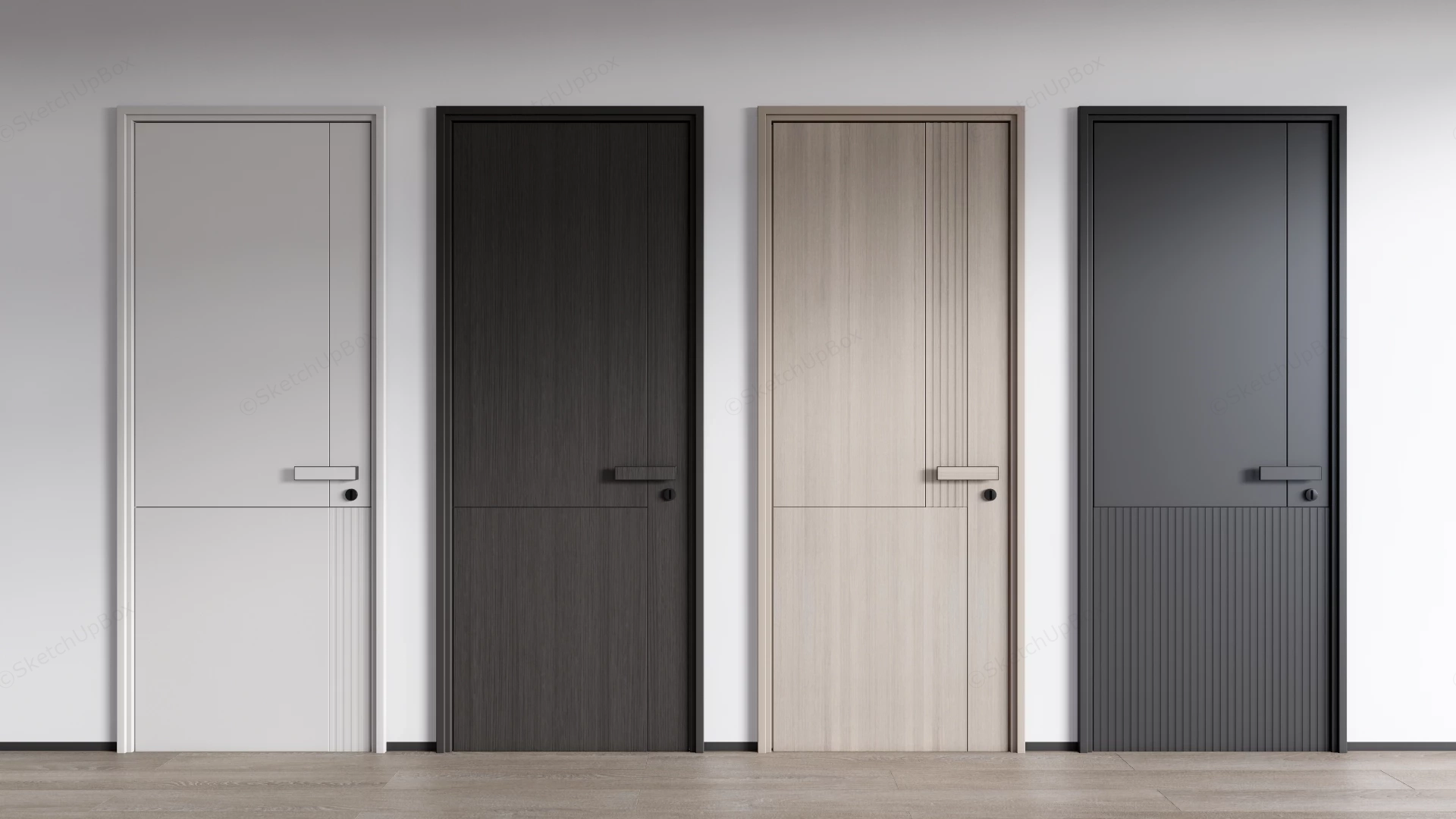 Minimalistic Door Designs sketchup model preview - SketchupBox