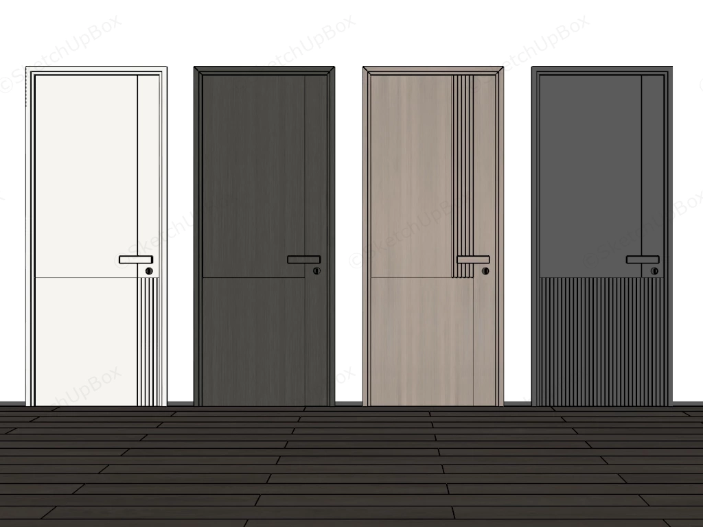Minimalistic Door Designs sketchup model preview - SketchupBox