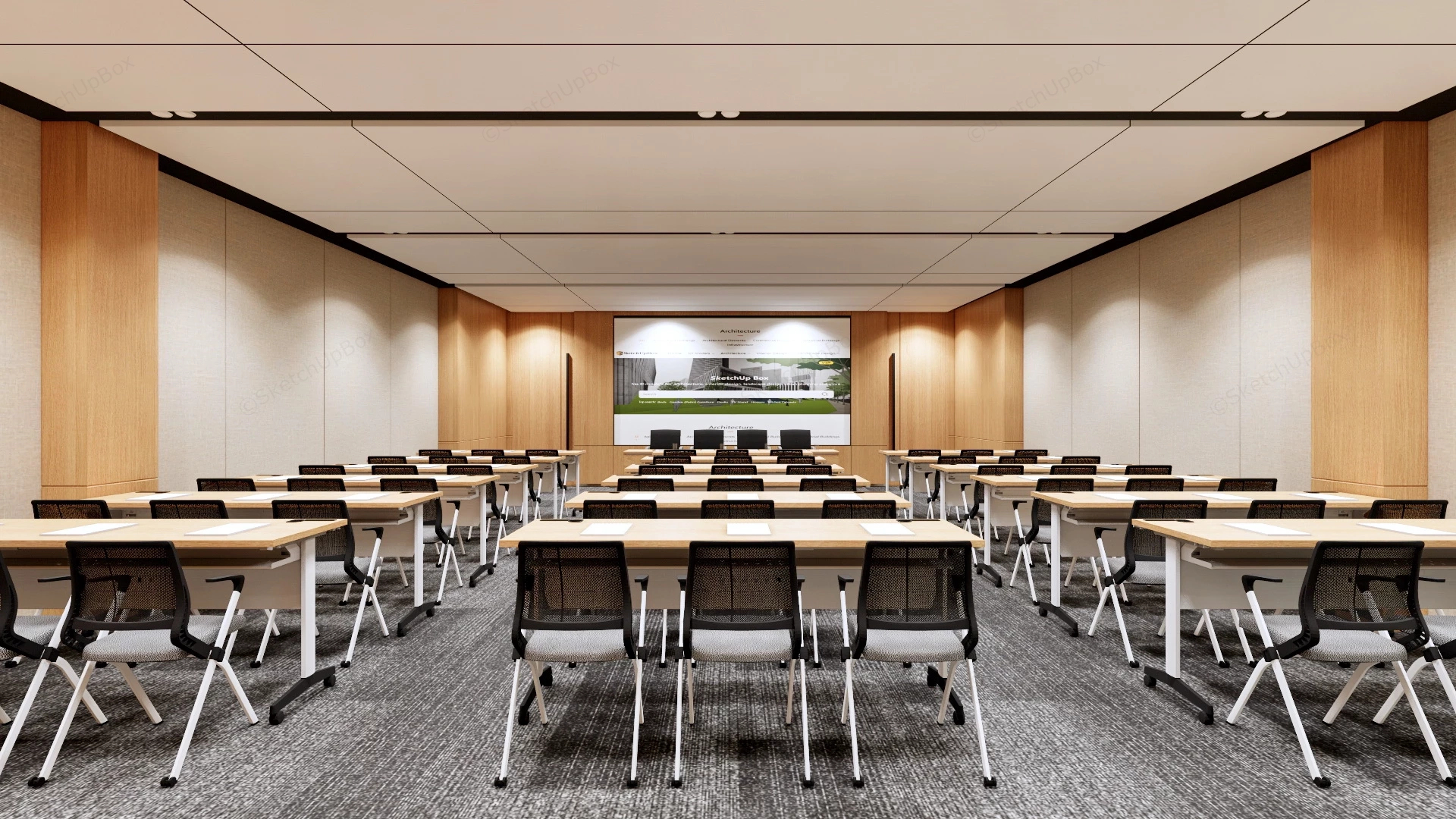 Corporate Training Classroom sketchup model preview - SketchupBox