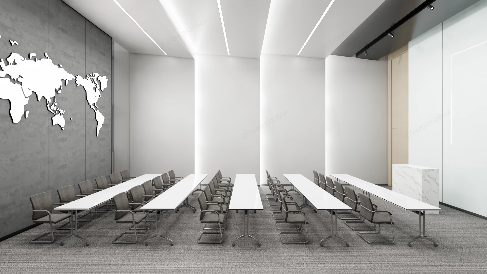 Office Lecture Hall Interior sketchup model preview - SketchupBox