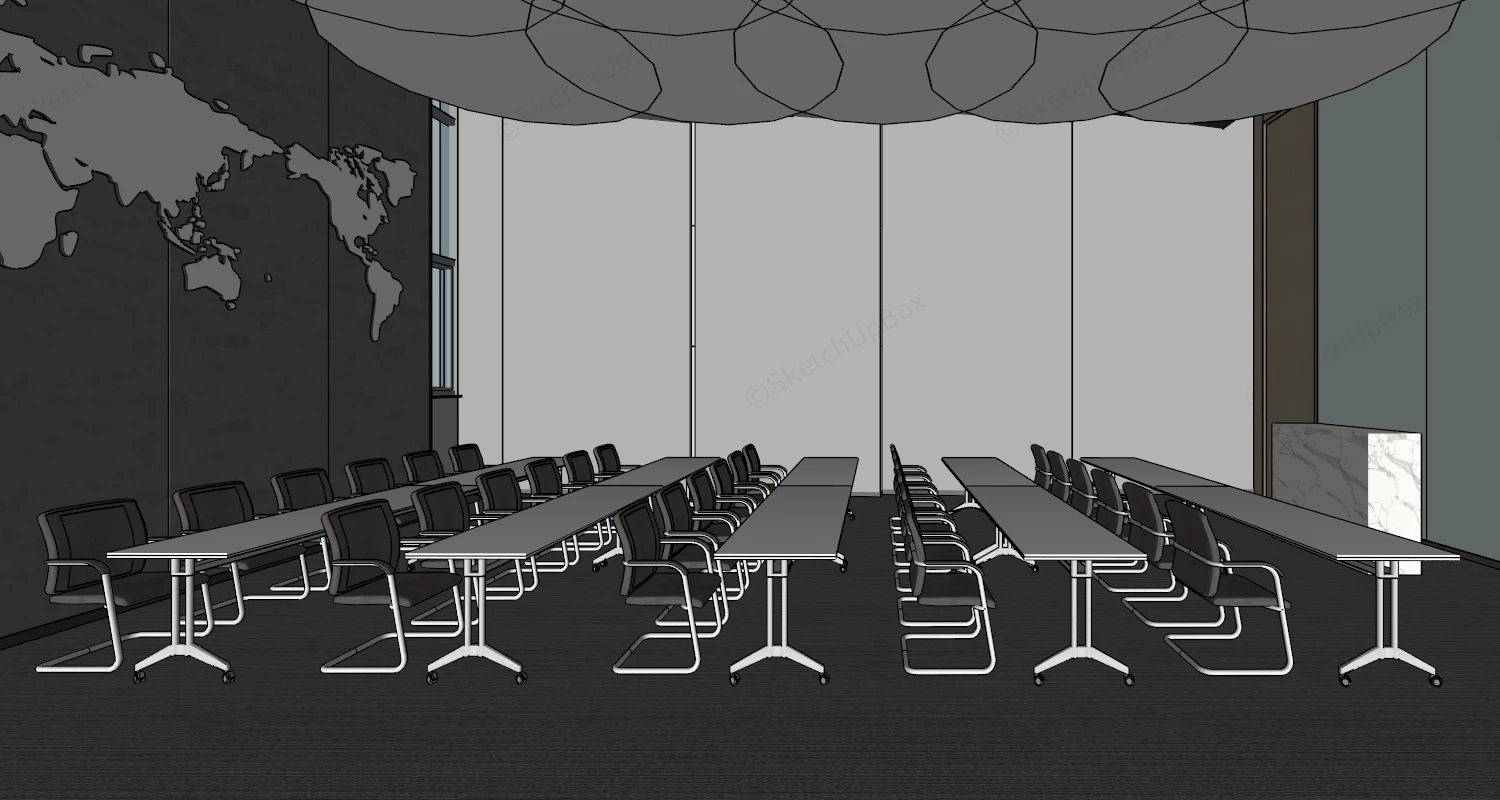 Office Lecture Hall Interior sketchup model preview - SketchupBox