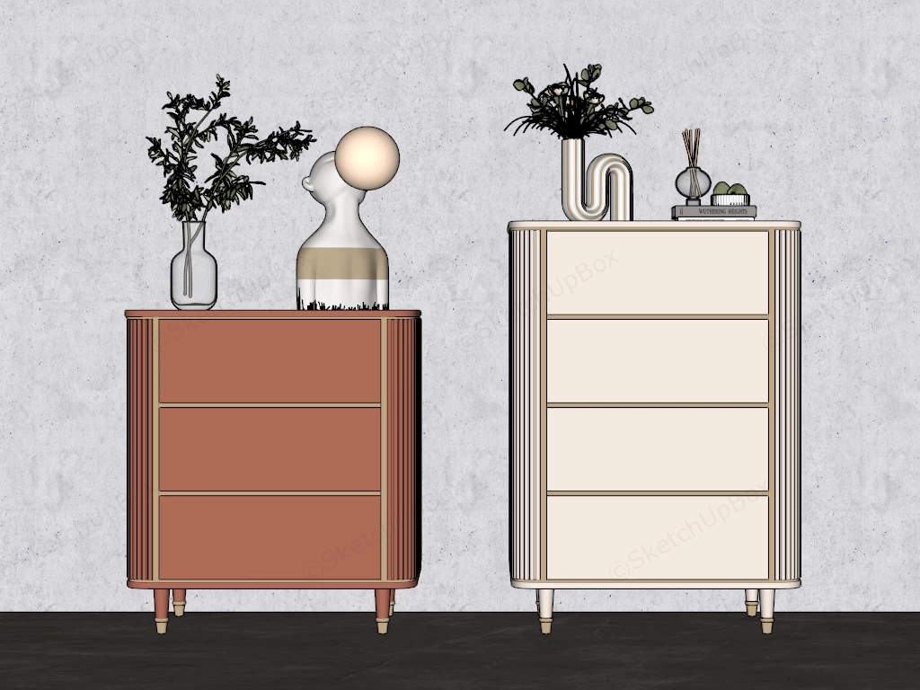 Modern Luxury Nightstands sketchup model preview - SketchupBox