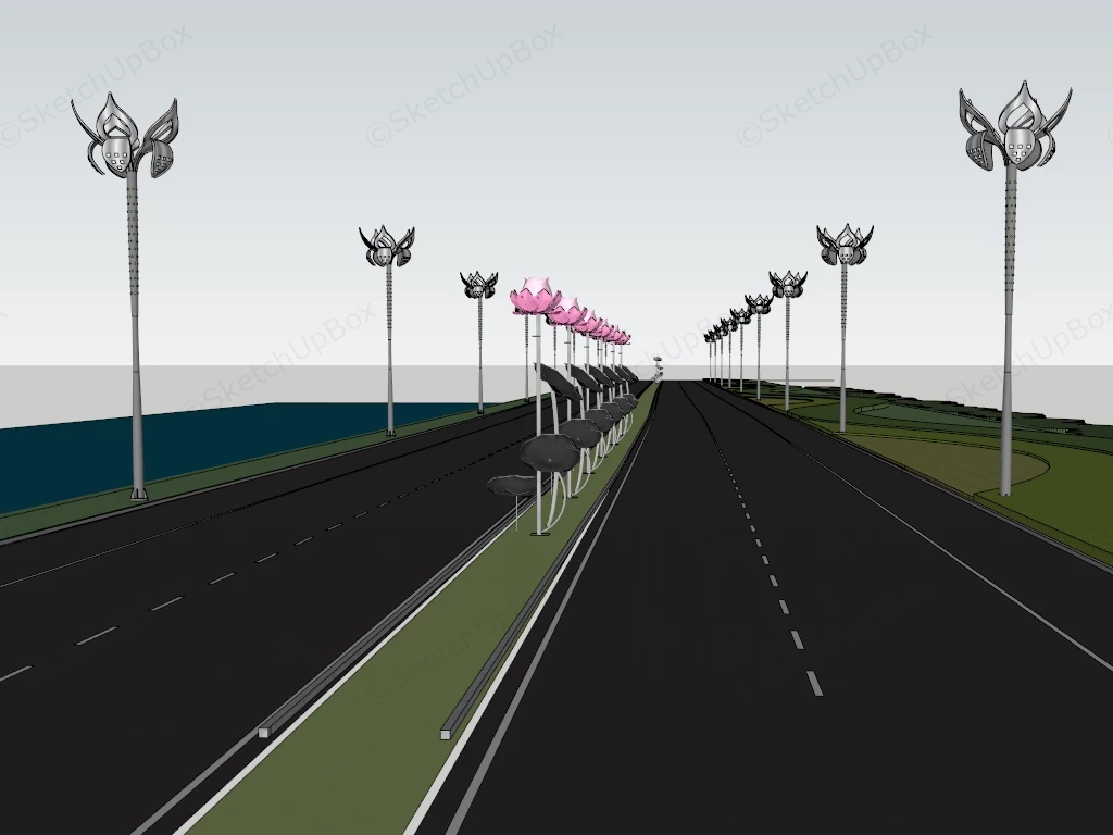 City Road Landscape Design sketchup model preview - SketchupBox