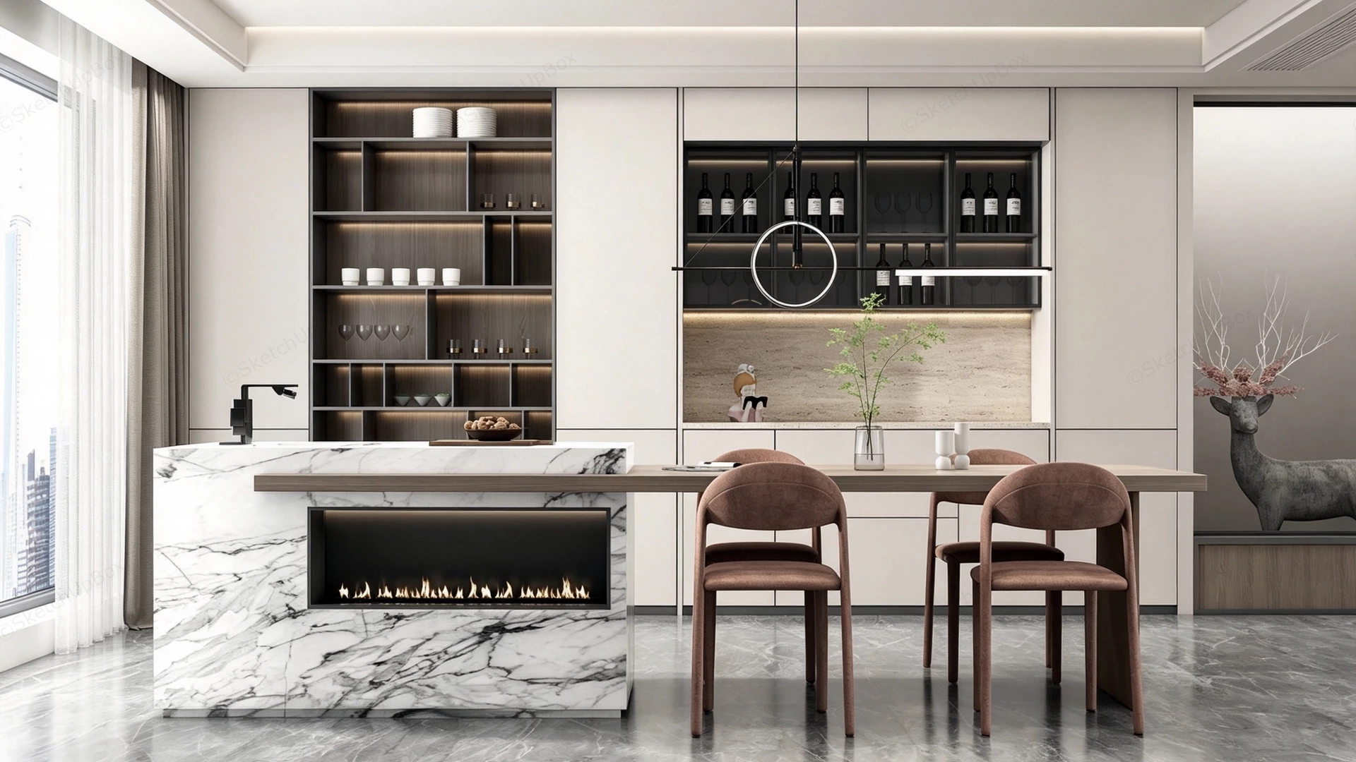 Home Wet Bar Design sketchup model preview - SketchupBox