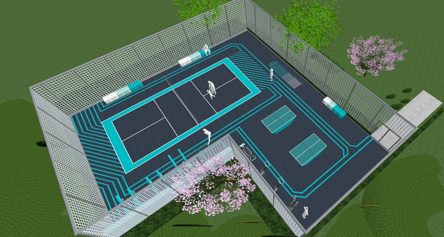 Neighborhood Sports Court sketchup model preview - SketchupBox