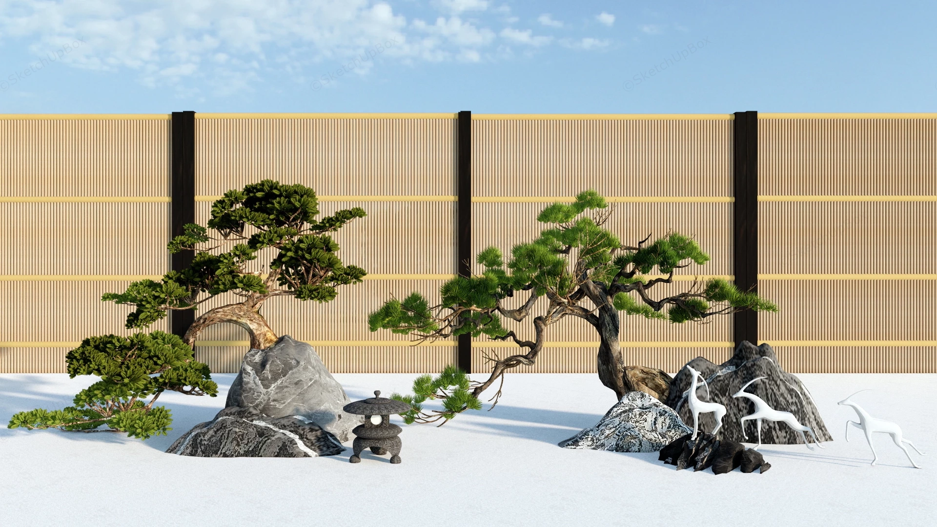 Japanese Pine Tree Design sketchup model preview - SketchupBox