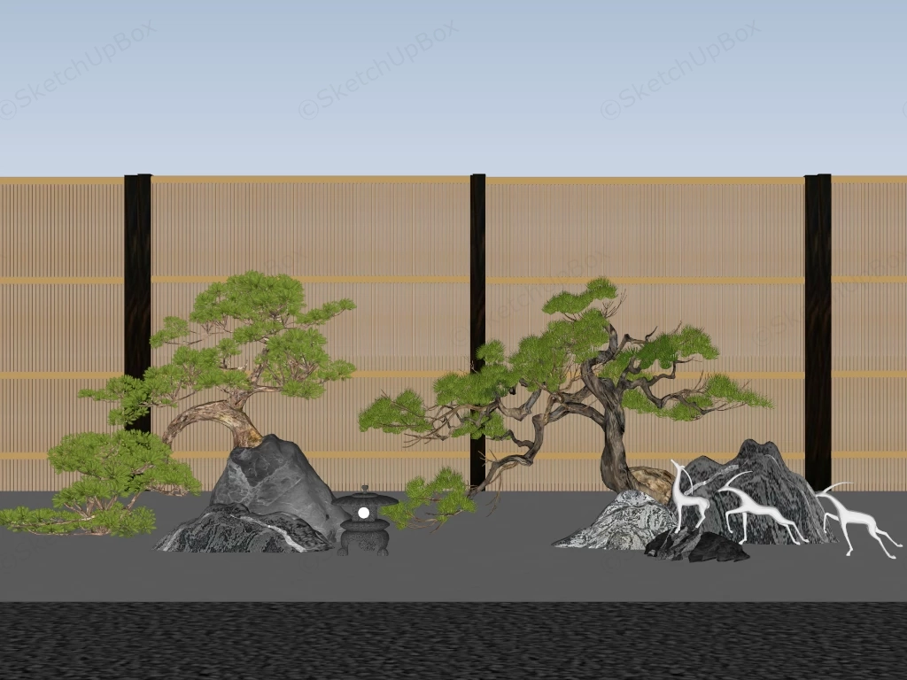 Japanese Pine Tree Design sketchup model preview - SketchupBox