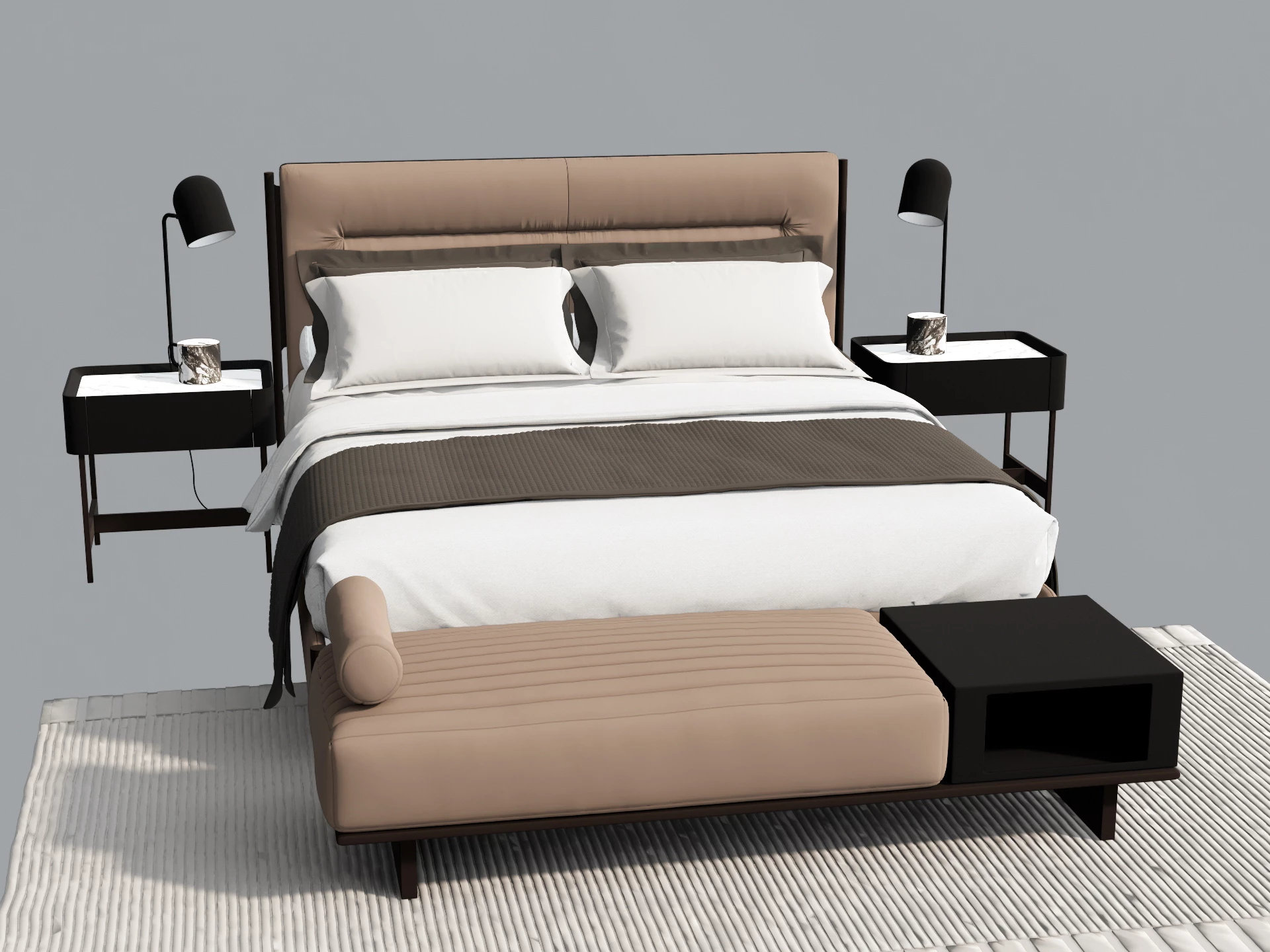 4 Piece Bedroom Set sketchup model preview - SketchupBox