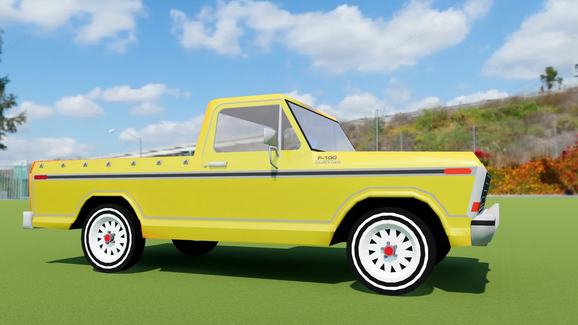Ford F 100 Pickup sketchup model preview - SketchupBox
