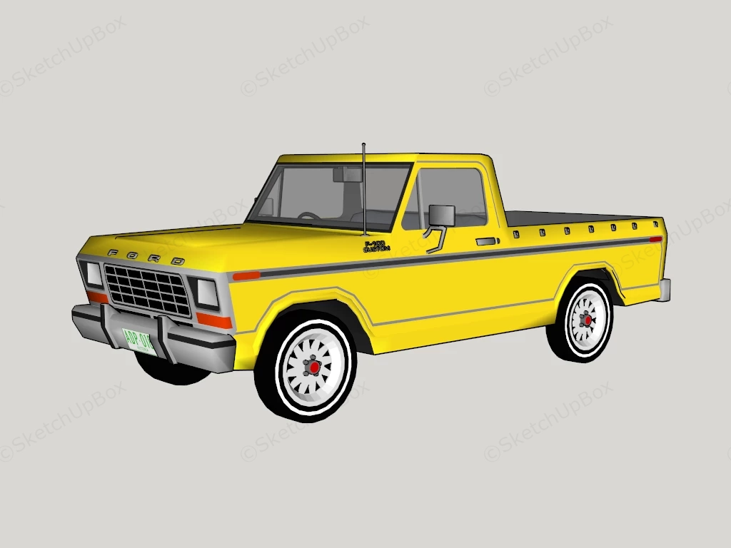 Ford F 100 Pickup sketchup model preview - SketchupBox