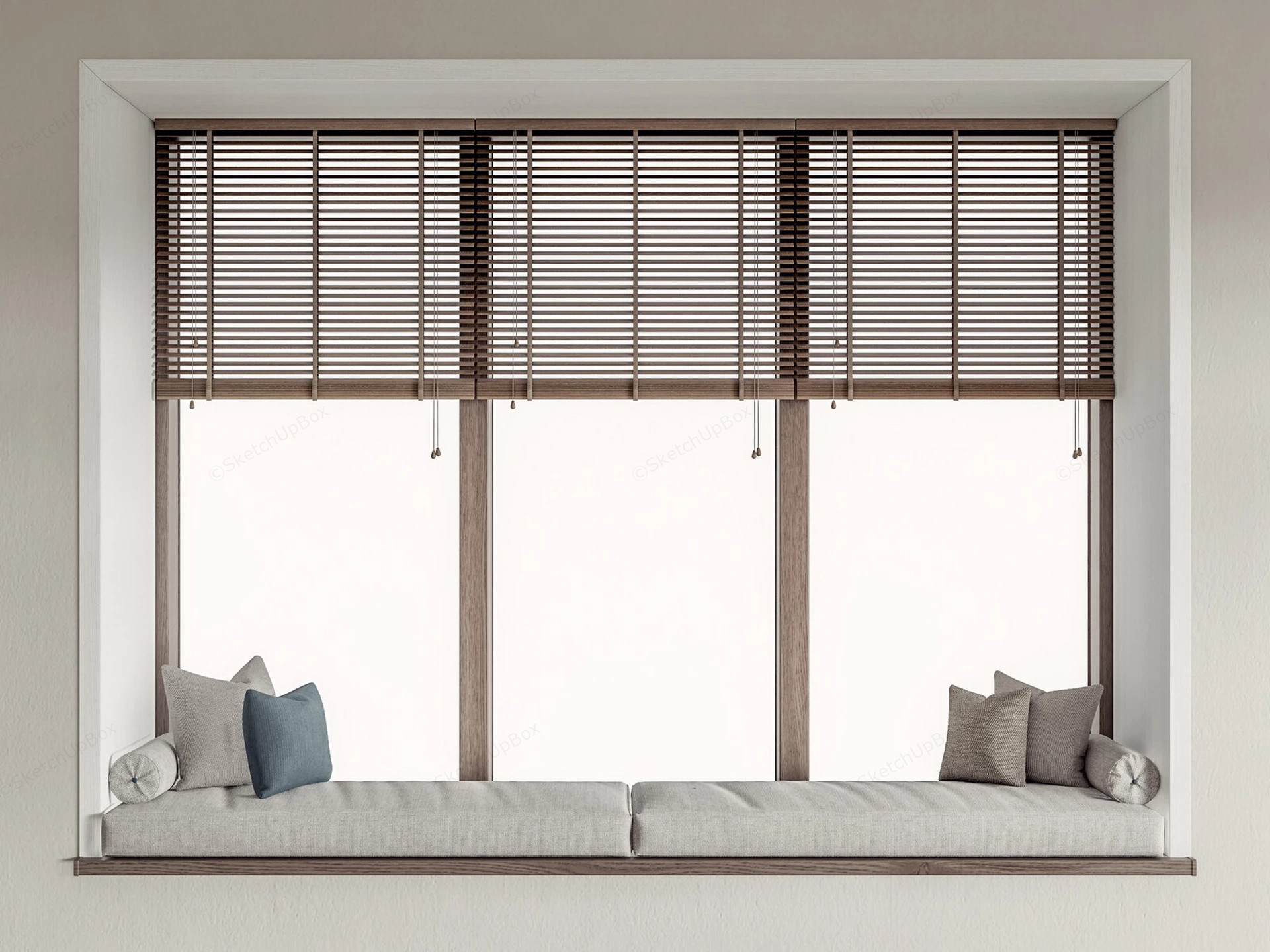 Bay Window With Blinds sketchup model preview - SketchupBox