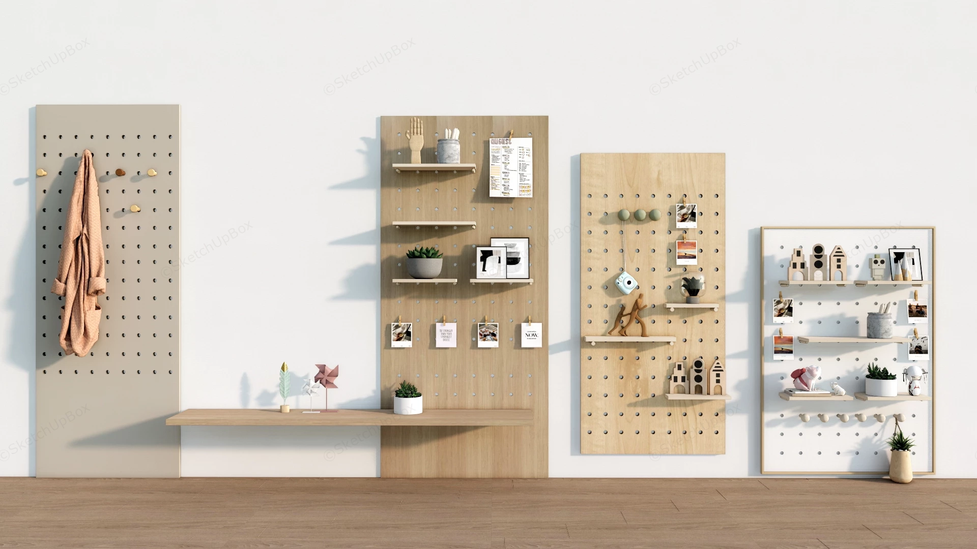 Pegboard Wall Ideas sketchup model preview - SketchupBox