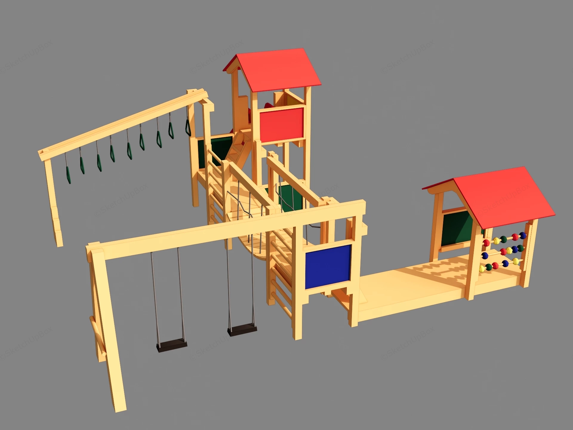 Child Outdoor Playset sketchup model preview - SketchupBox