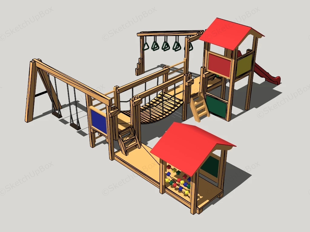 Child Outdoor Playset sketchup model preview - SketchupBox