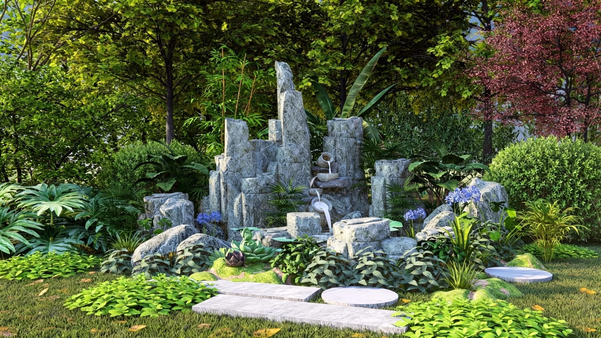 Unique Rock Garden Idea sketchup model preview - SketchupBox
