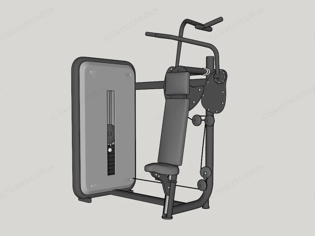 Shoulder Press Machine sketchup model preview - SketchupBox