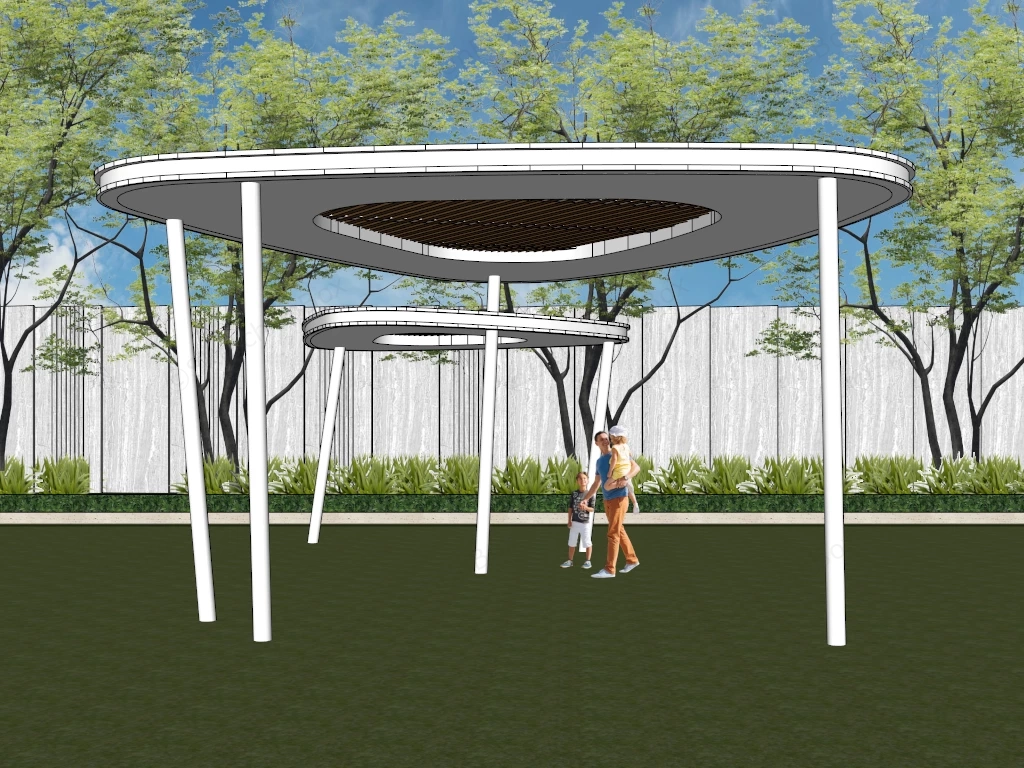 Contemporary Park Pavilion Design sketchup model preview - SketchupBox