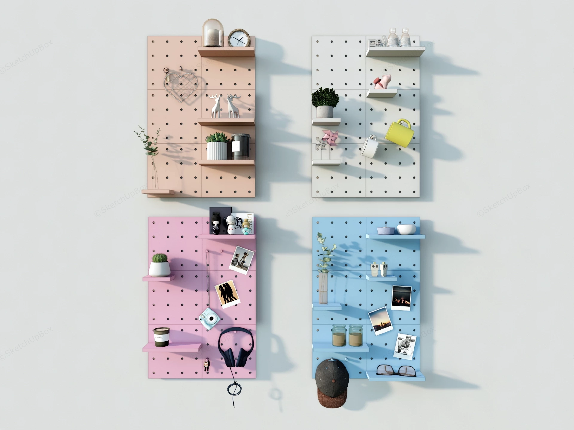 Pegboard Wall Panels sketchup model preview - SketchupBox