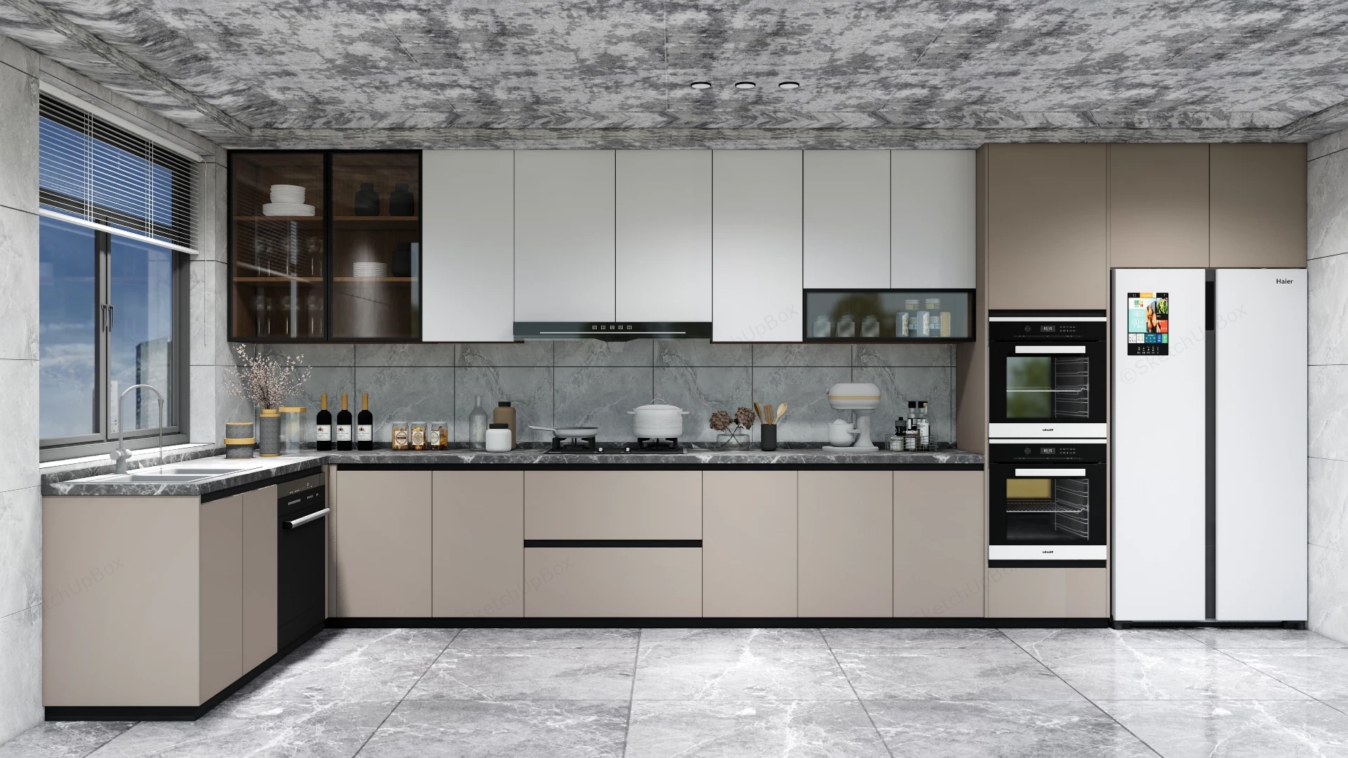 Modern Kitchen Room Design sketchup model preview - SketchupBox