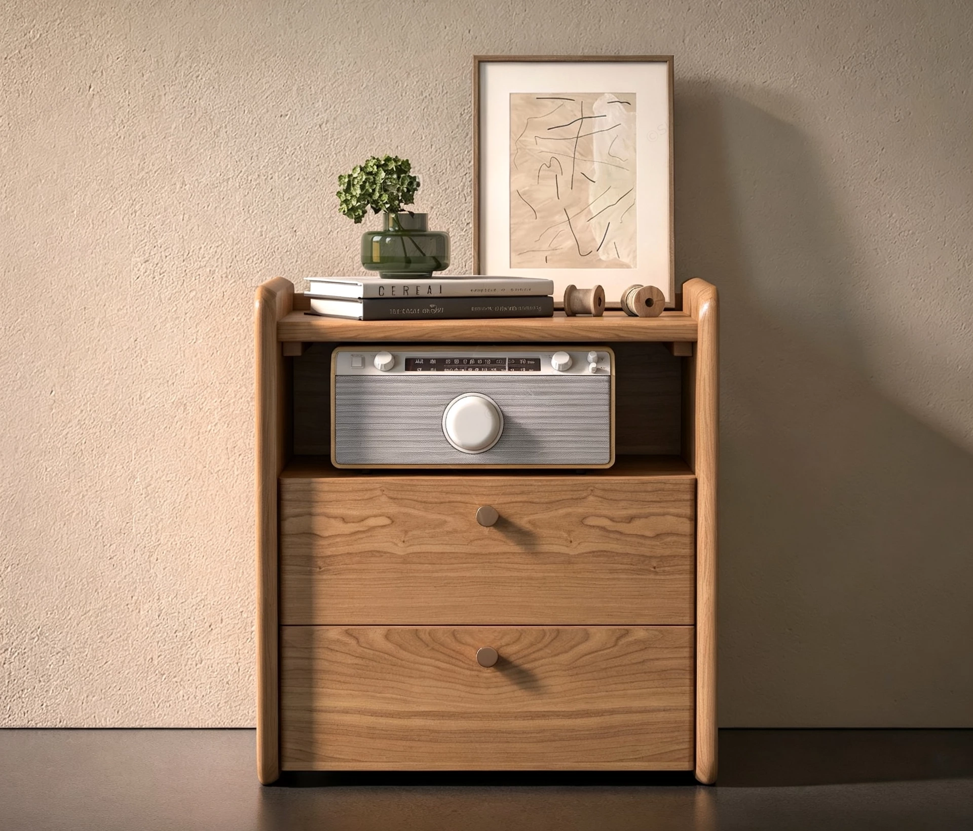 Modern Wood NightStand sketchup model preview - SketchupBox