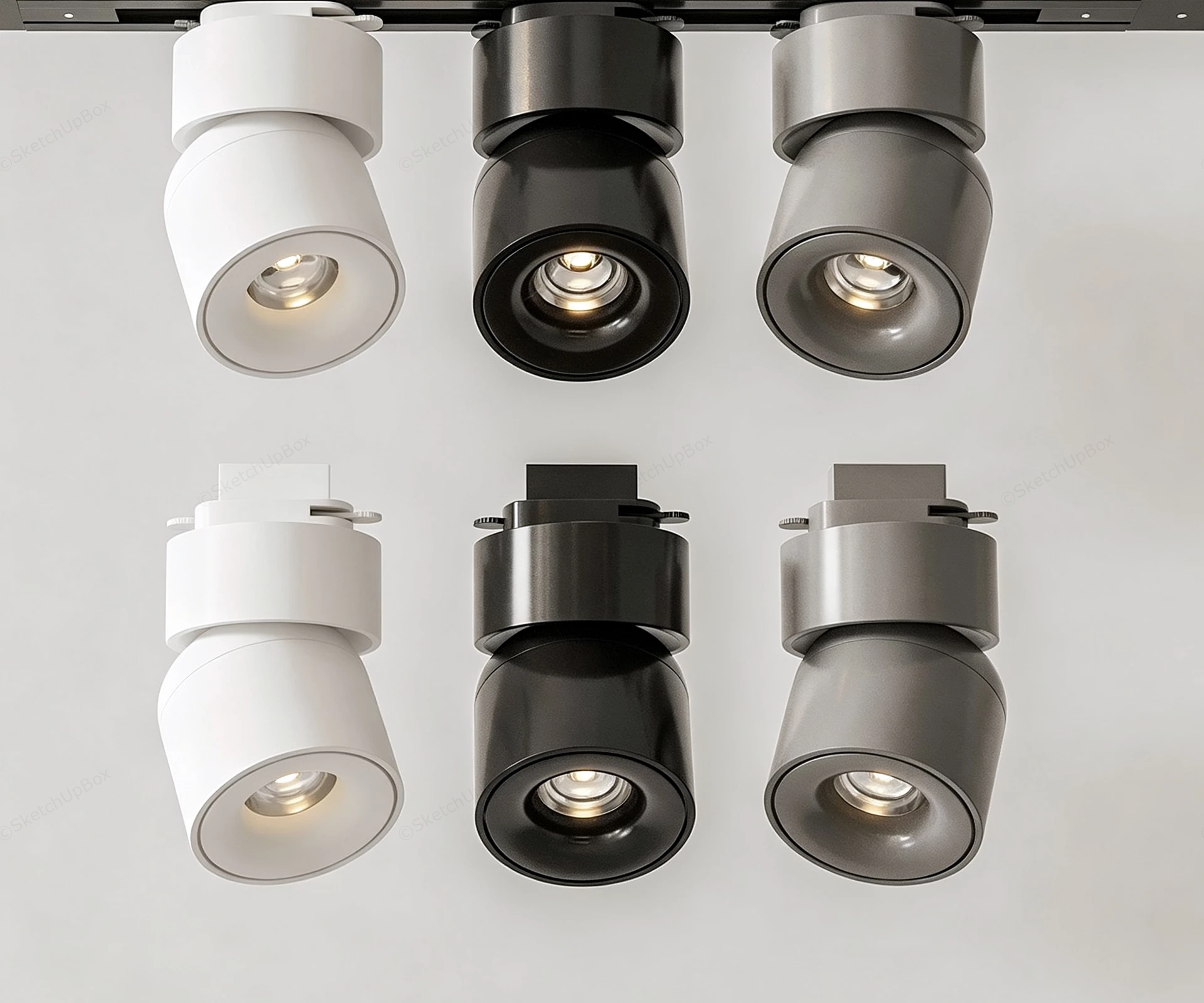 LED Ceiling Spotlights sketchup model preview - SketchupBox