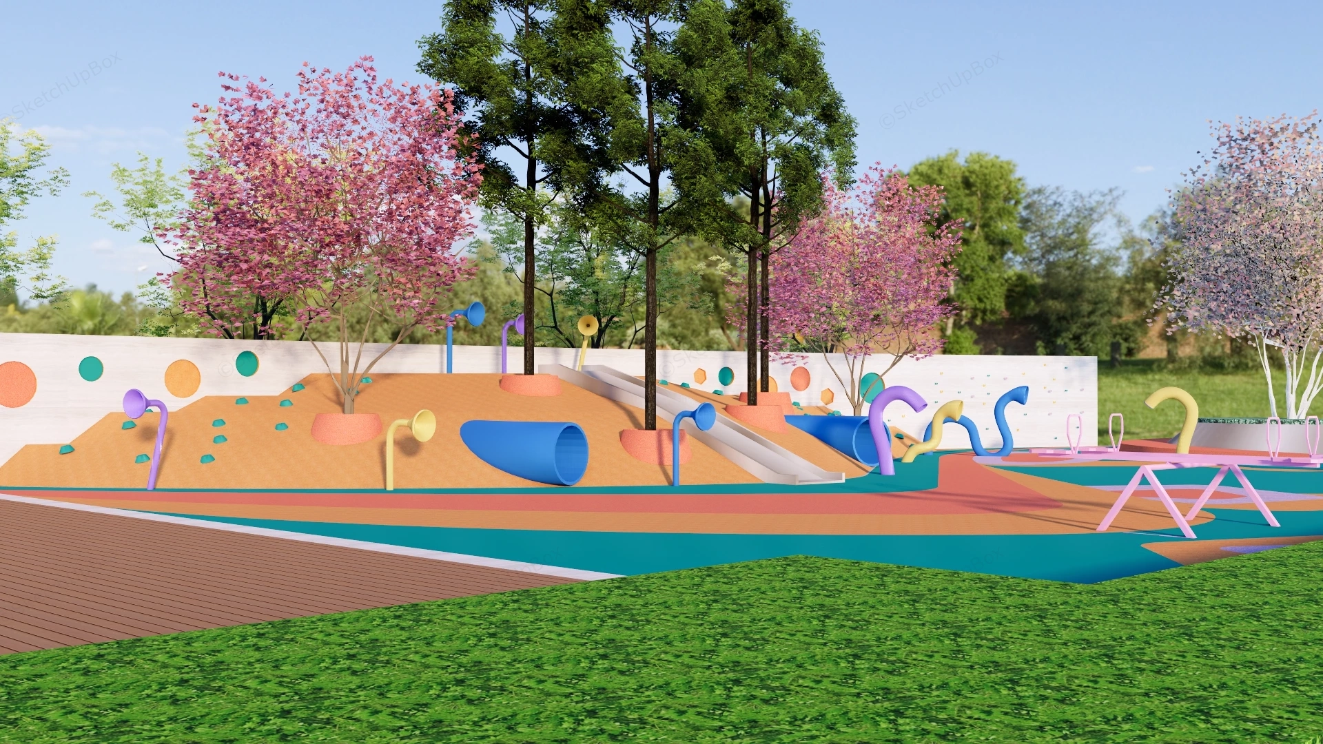 Daycare Playground sketchup model preview - SketchupBox