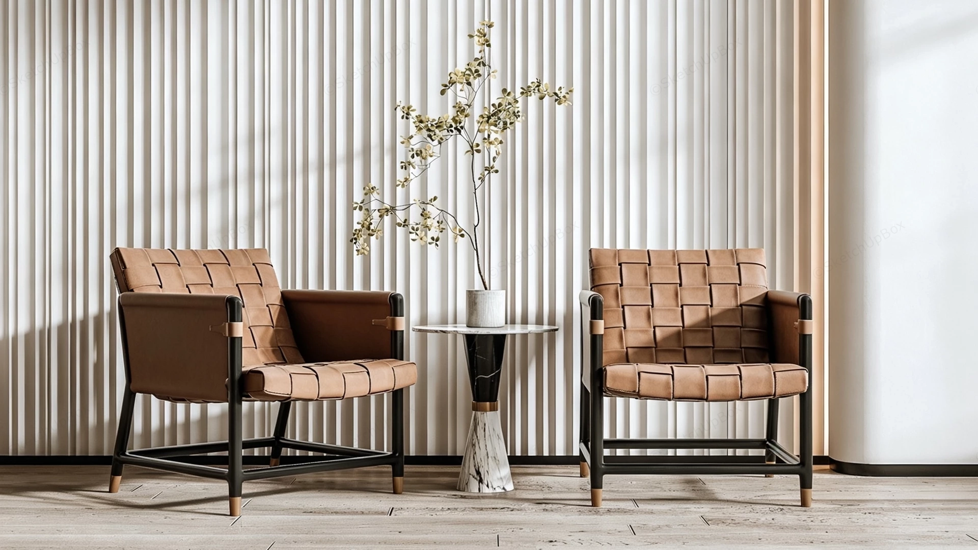 Accent Chairs Living Room Furniture sketchup model preview - SketchupBox