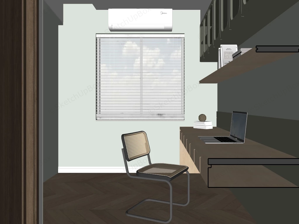 Tiny Home Office sketchup model preview - SketchupBox