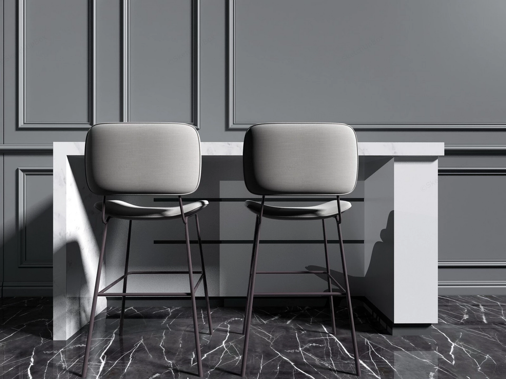 Simple Home Bar Design sketchup model preview - SketchupBox