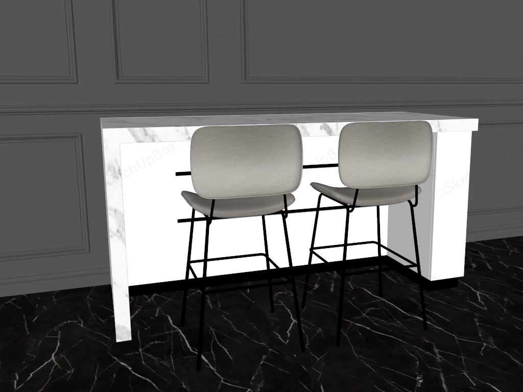 Simple Home Bar Design sketchup model preview - SketchupBox