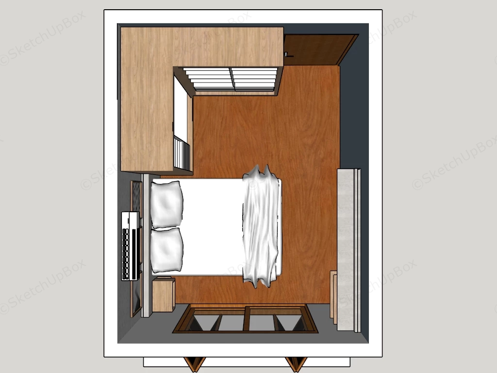 Small Space Bedroom Ideas sketchup model preview - SketchupBox