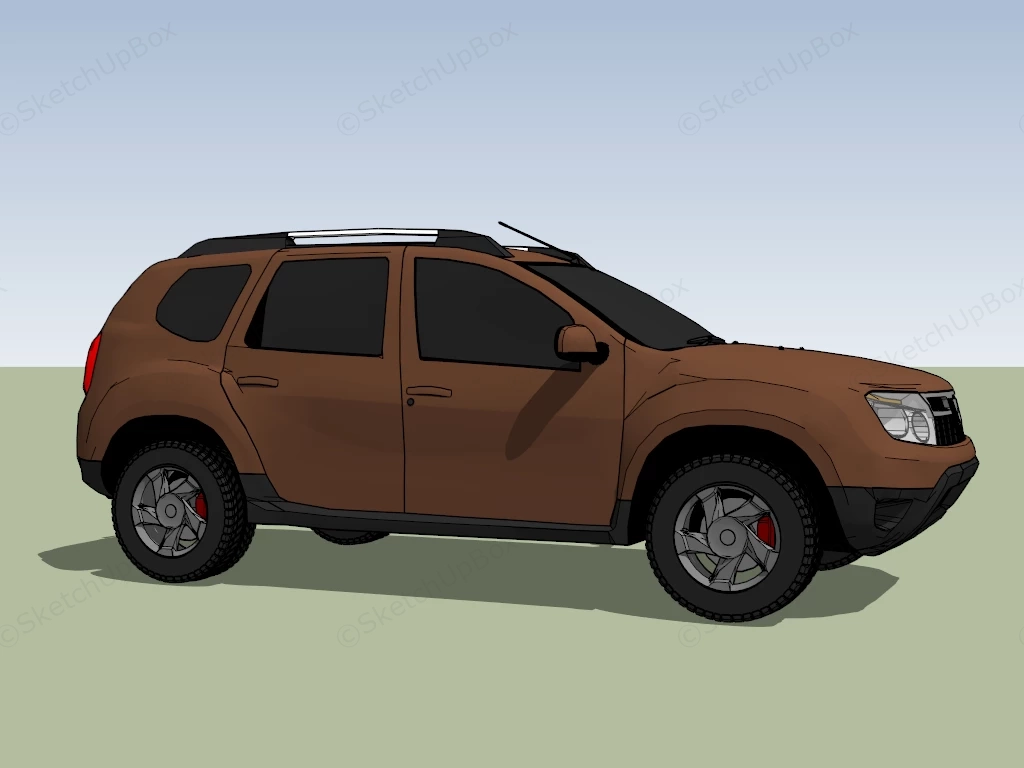 Dacia Duster SUV sketchup model preview - SketchupBox