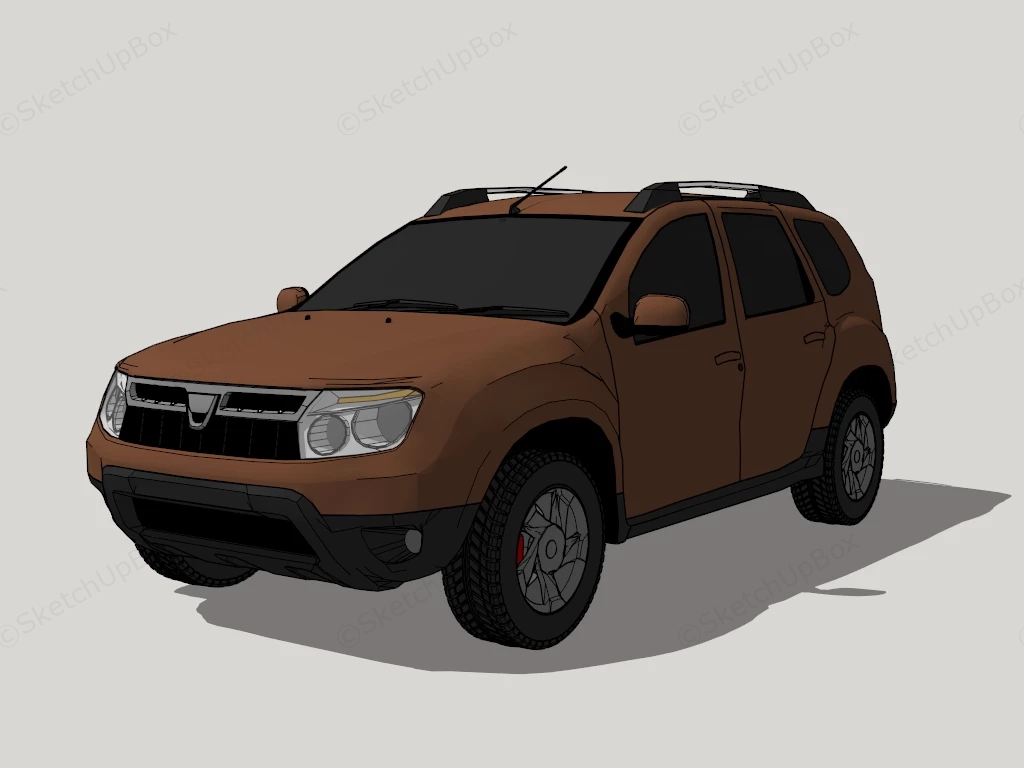 Dacia Duster SUV sketchup model preview - SketchupBox