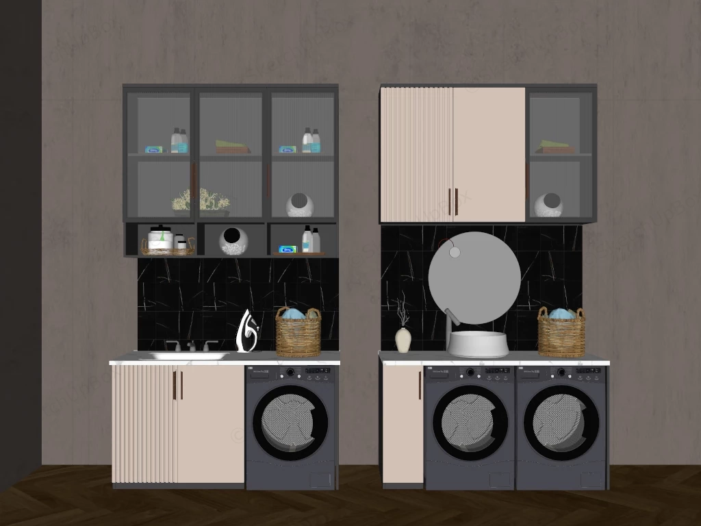Laundry Room Base Cabinets sketchup model preview - SketchupBox